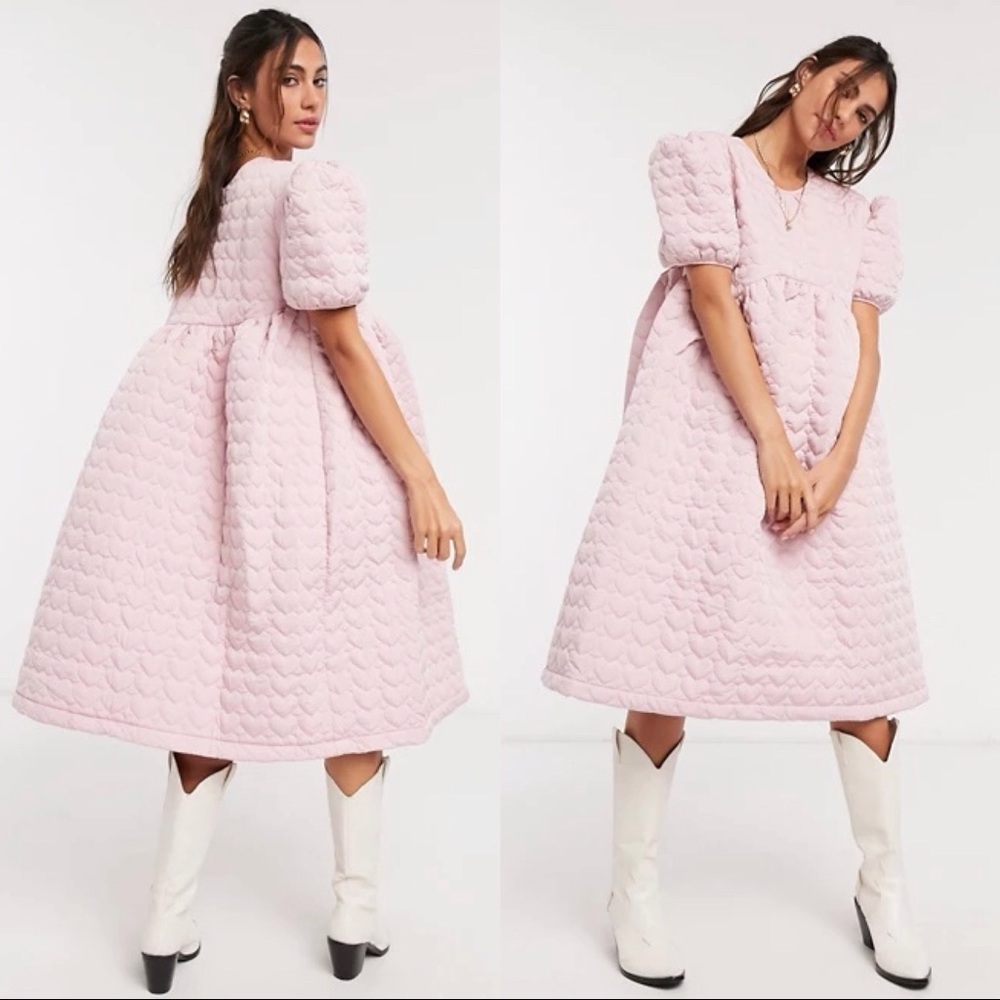 SISTER JANE PREP HEART QUILTED MIDI DRESS